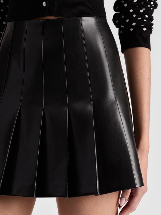 BLACK-CARTER VEGAN SKIRT