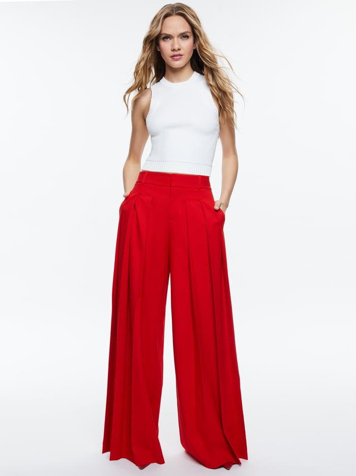 SIMON TROUSER - RED APPLE image 1 - Alice And Olivia