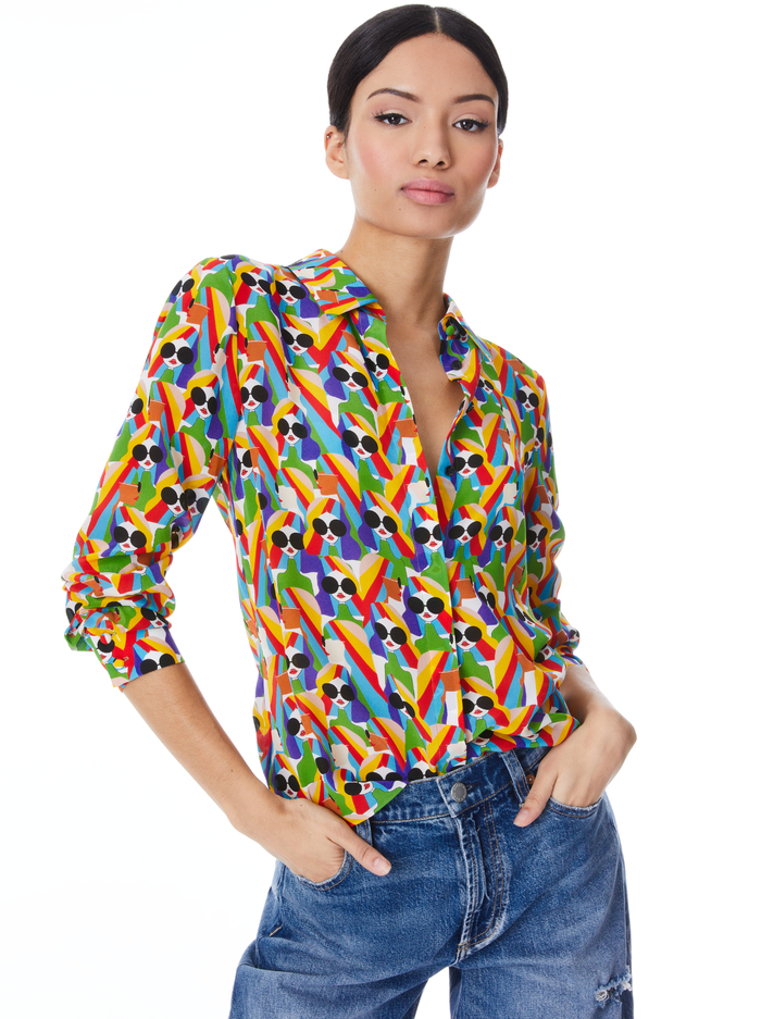 WILLA PLACKET TOP - MOD STACE - Alice And Olivia