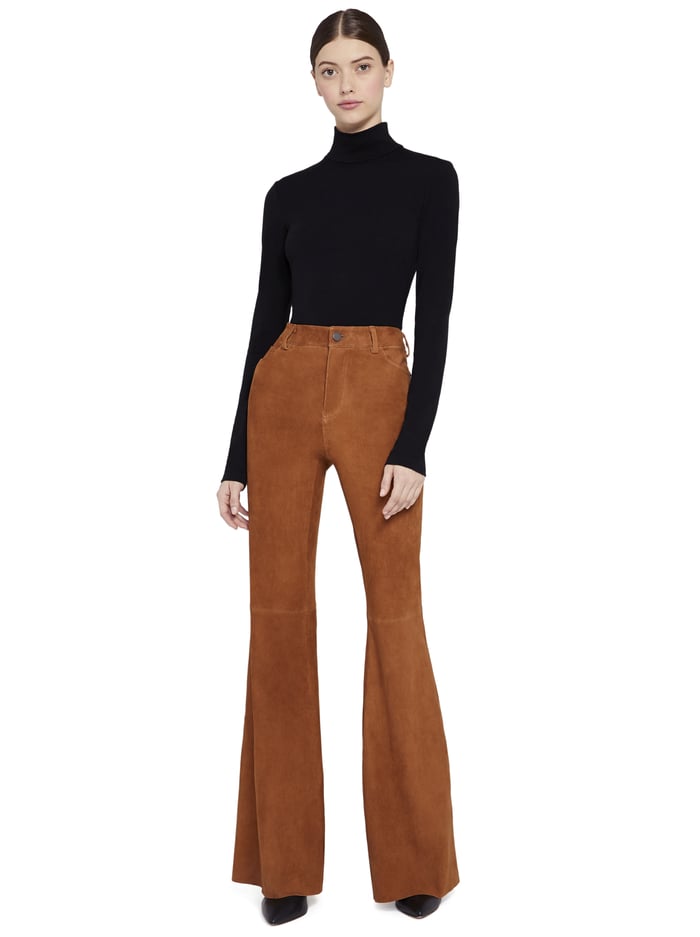 GARRISON SLIM MOCK NECK TOP - BLACK image 4 - Alice And Olivia
