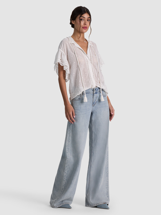 OFF WHITE-JULIUS EMBROIDERED TUNIC TOP