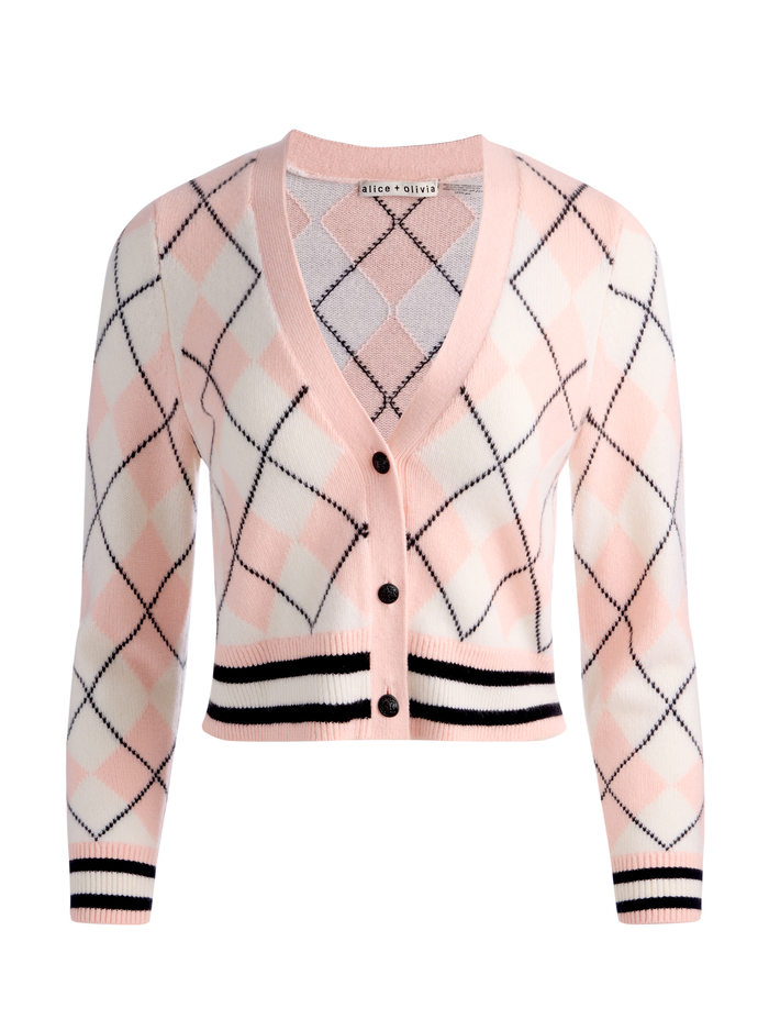 GRACE CASHMERE CARDIGAN - ENGLISH ROSE/MULTI image 5 - ALICE + OLIVIA