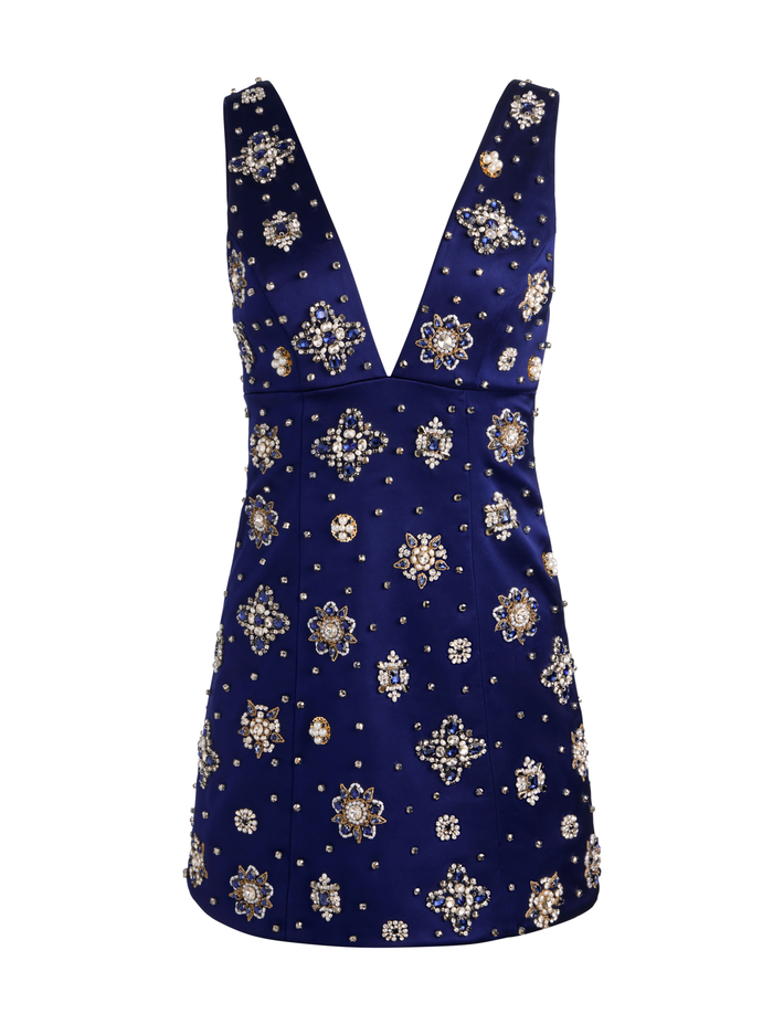 MANDY EMBELLISHED MINI DRESS - MIDNIGHT BLUE image 7 - ALICE + OLIVIA