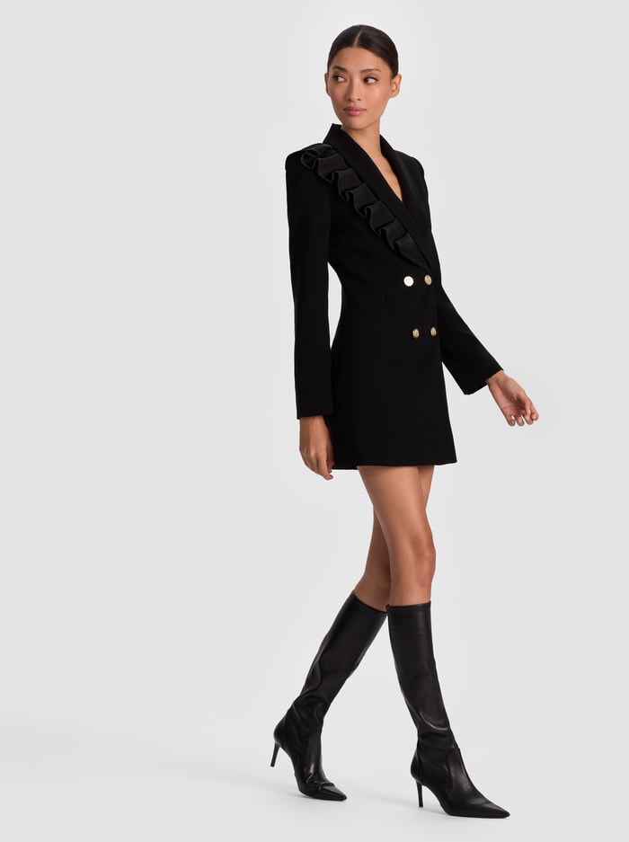 LATOYA BLAZER MINI DRESS - BLACK image 4 - Alice And Olivia