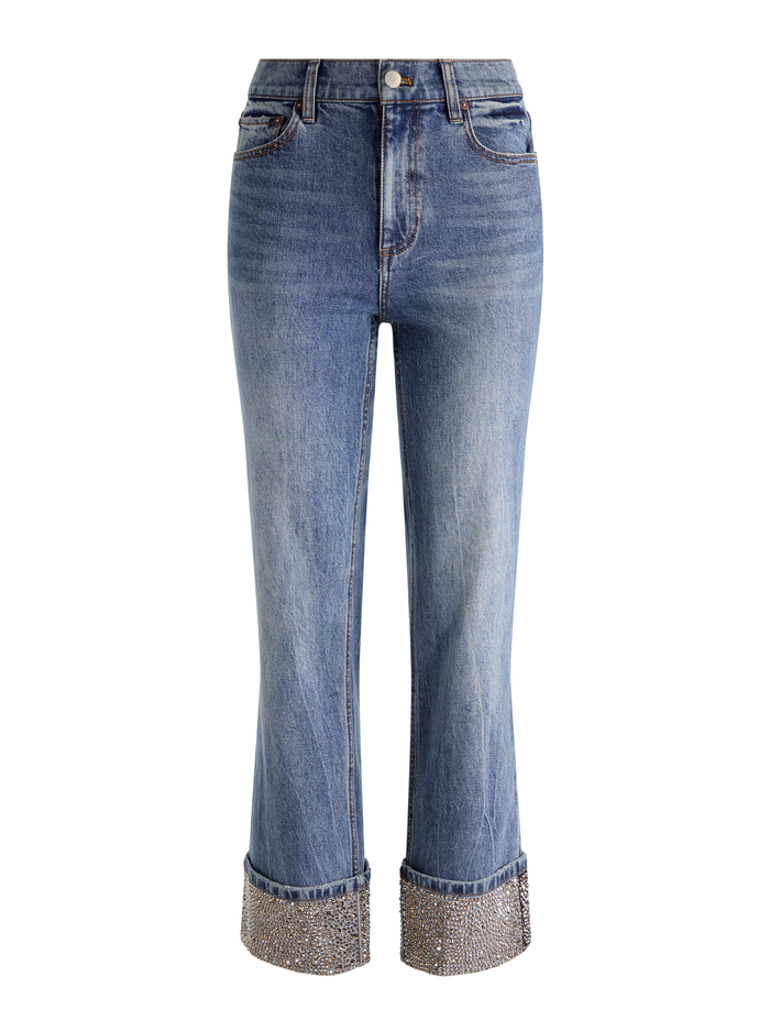 CHIC EMBELLISHED ANKLE JEAN - BROOKLYN BLUE image 5 - Alice And Olivia