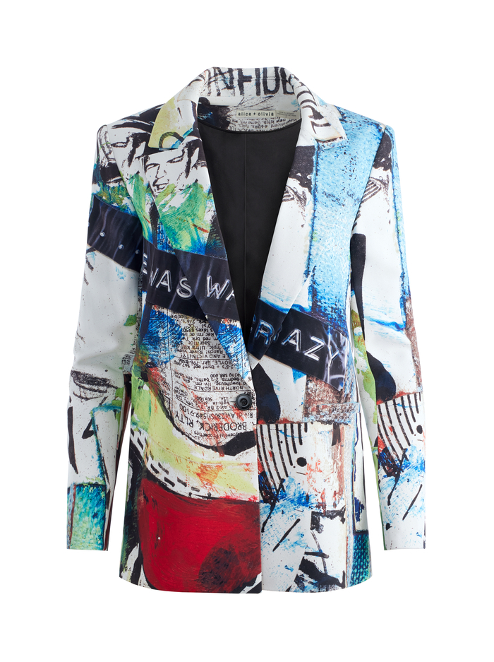A+O X BASQUIAT DENNY BLAZER - CONFIDENTIAL image 5 - Alice And Olivia