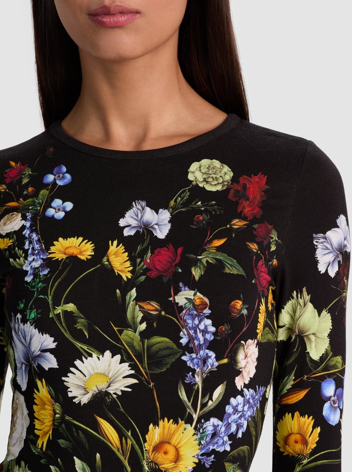 OLEA LONG SLEEVE BODYSUIT - SOCIAL HOUR BLACK image 3 - Alice And Olivia