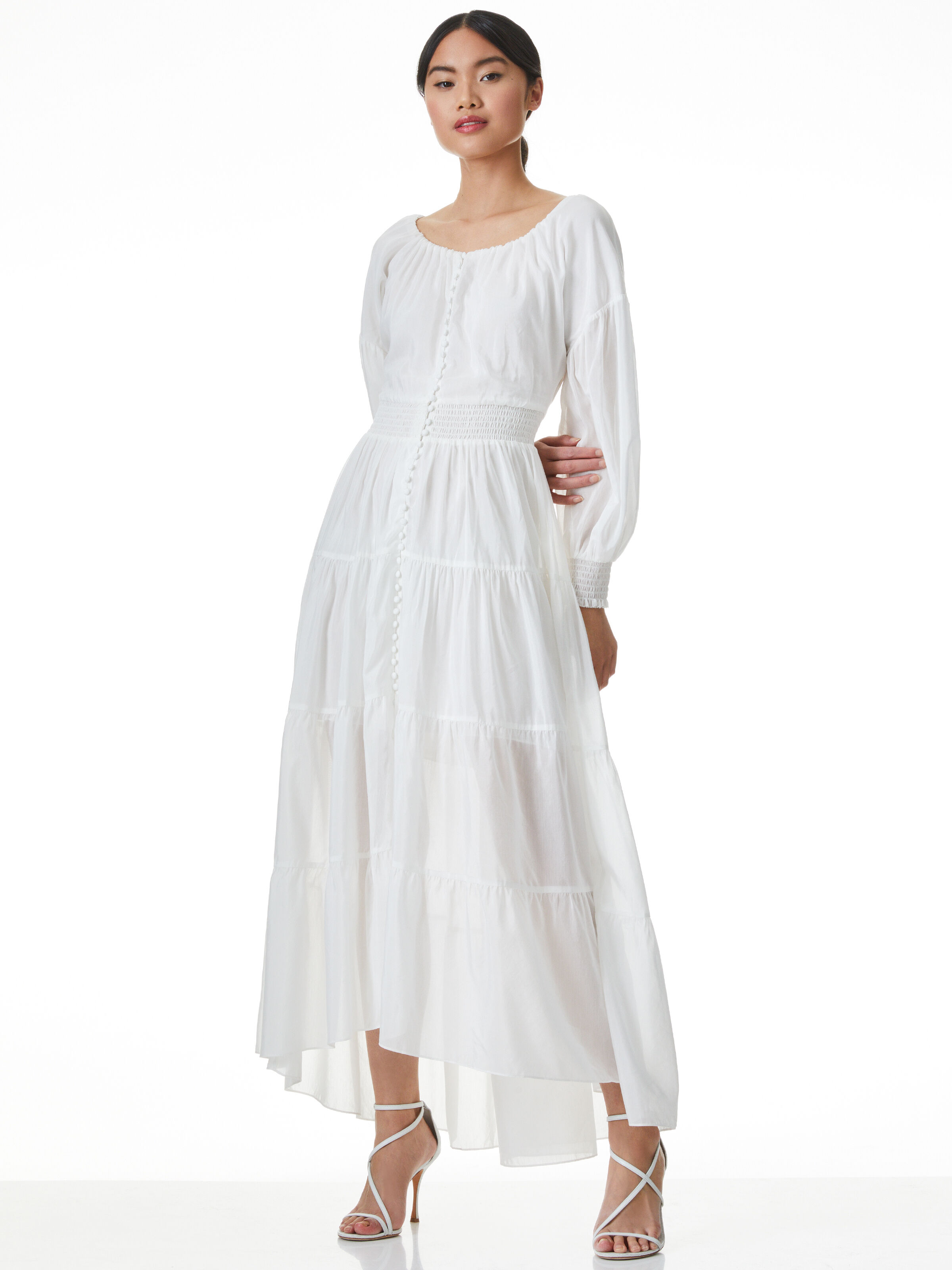 alice olivia white dress