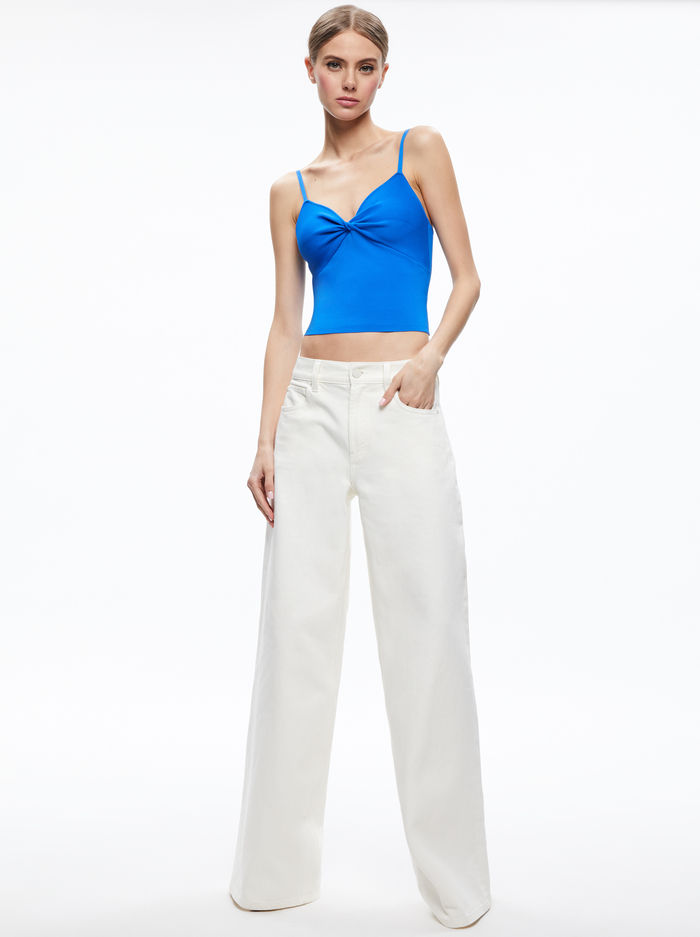 RHONA TWIST FRONT TANK - SAPPHIRE image 2 - Alice And Olivia