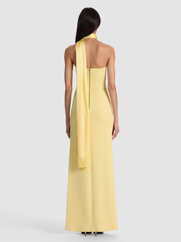 CHANA MAXI DRESS WITH SCARF - BUTTER image 2 - ALICE + OLIVIA