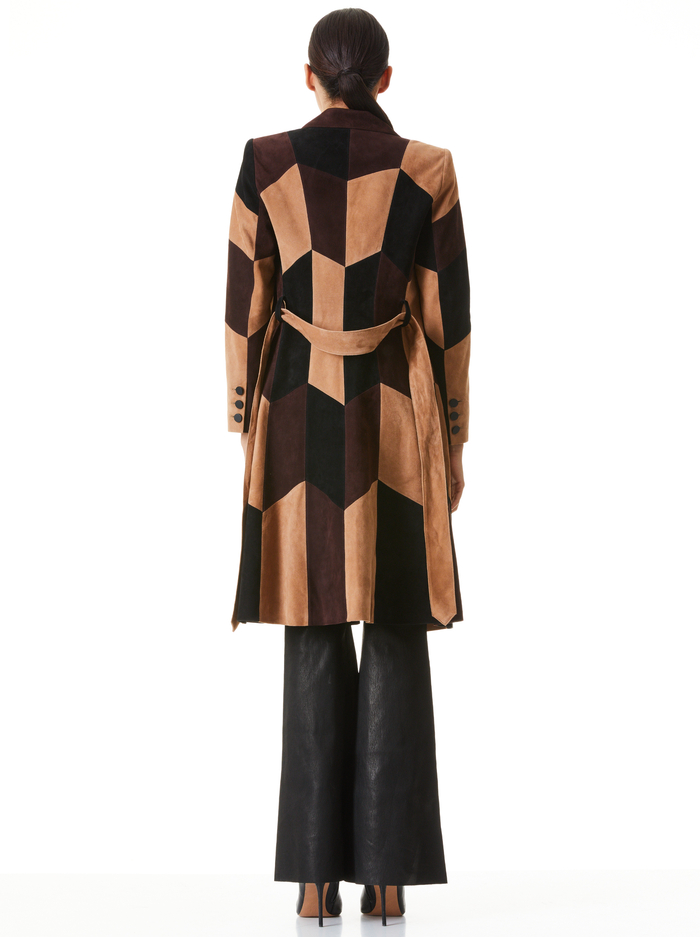 KARLEY PATCHWORK SUEDE COAT - MULTI image 1 - Alice And Olivia