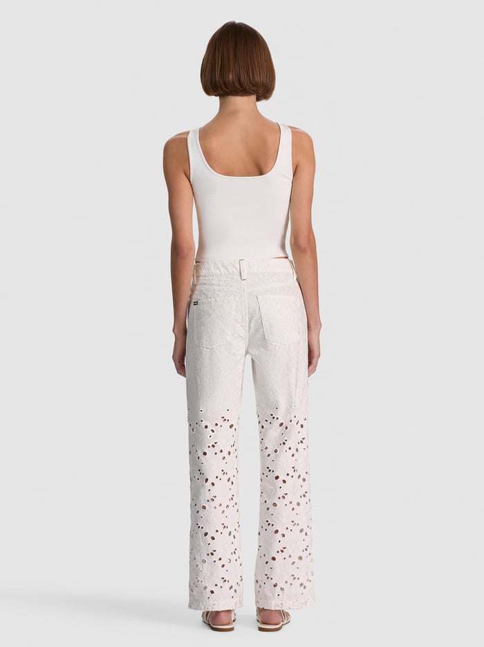 CHIC LASER-CUT JEAN - OFF WHITE image 2 - ALICE + OLIVIA