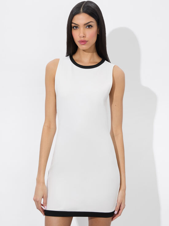 OFF WHITE/BLACK-WYNELL MINI DRESS