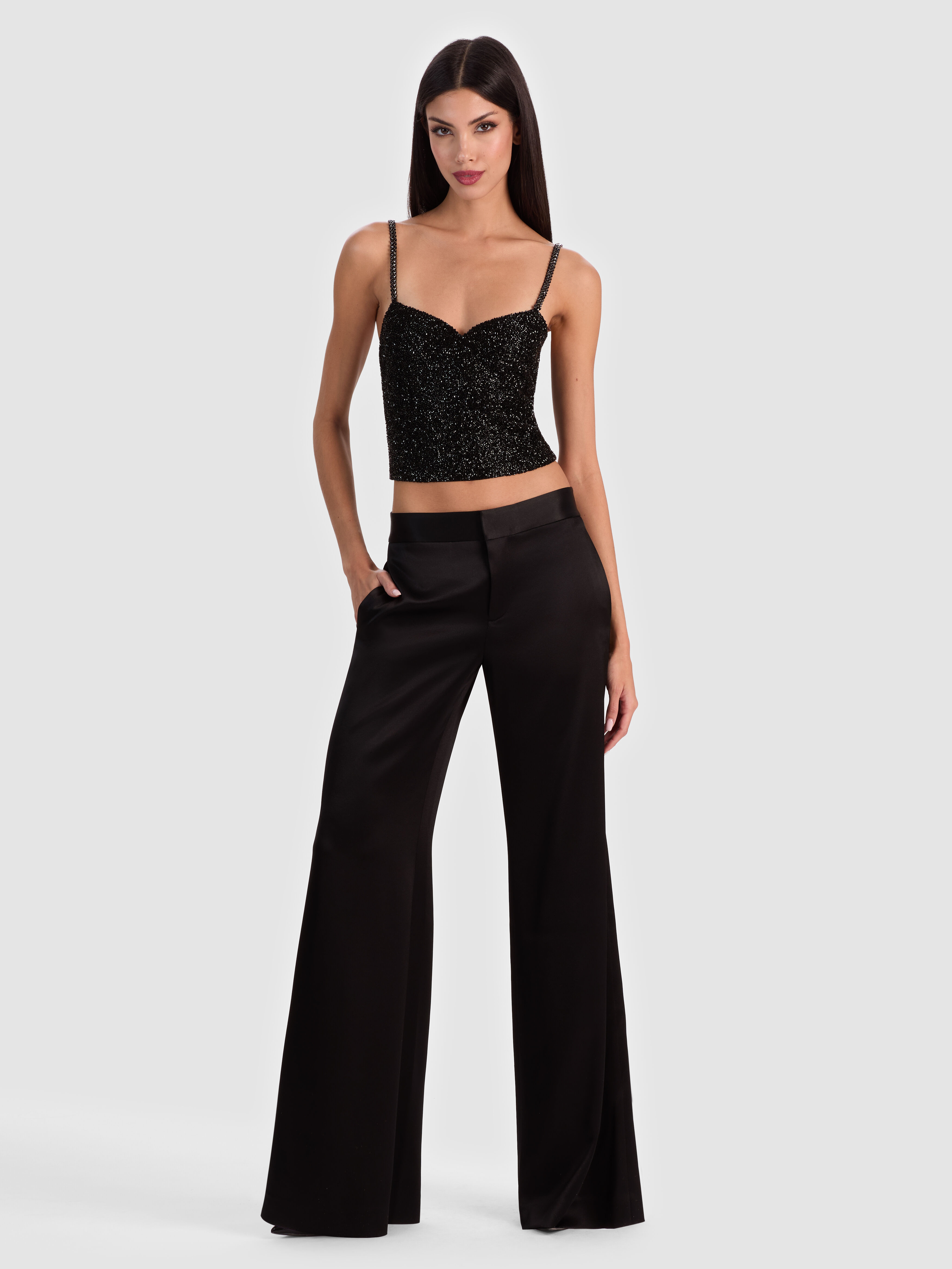 Olea Sculpting Bodysuit In Black | Alice + Olivia