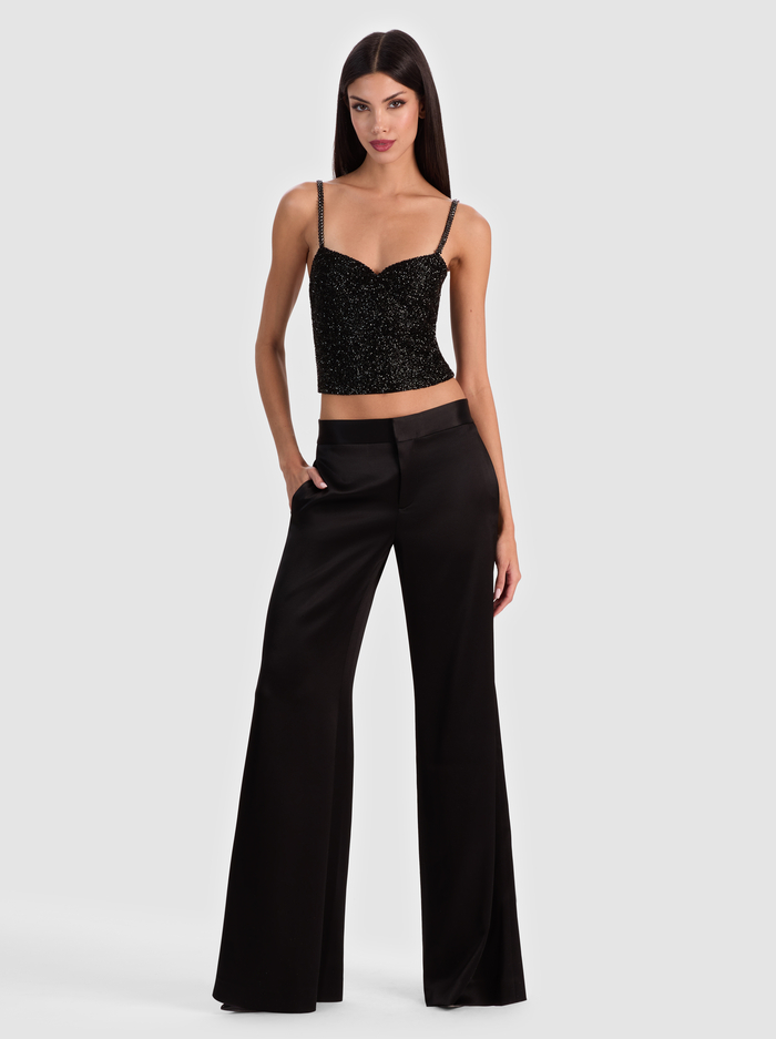 NINA EMBELLISHED BUSTIER TOP - BLACK image 1 - Alice And Olivia