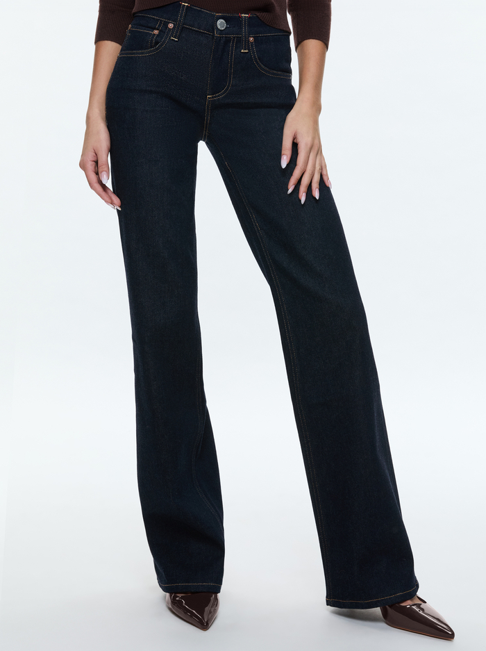 BODIE LOW RISE JEAN - DARK RINSE - Alice And Olivia