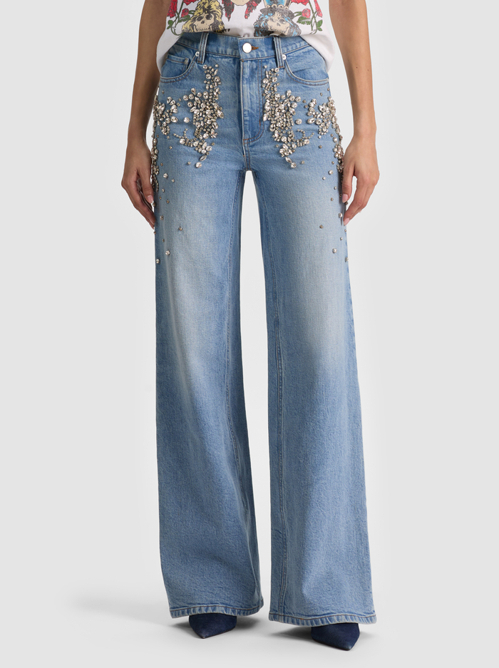 CHIC EMBELLISHED JEAN - CELINE VINTAGE - ALICE + OLIVIA