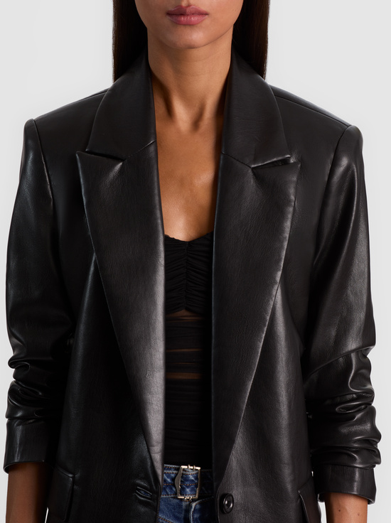BLACK-DENNY VEGAN BLAZER