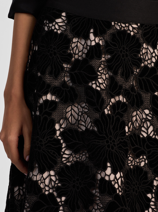 BLACK-LORENA LACE MAXI SKIRT