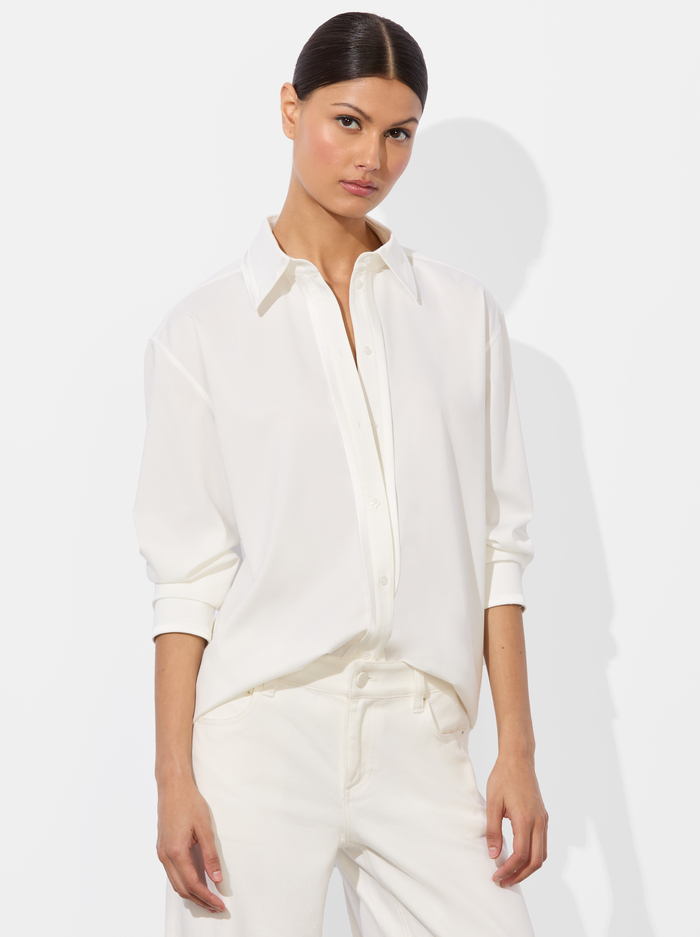 PERFECT BUTTON DOWN - OFF WHITE - Alice And Olivia