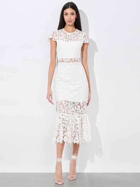 OFF WHITE-CLOVER OPEN BACK DRESS
