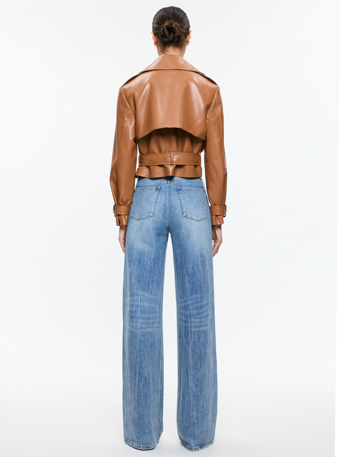 KEITH VEGAN TRENCH - CAMEL image 2 - Alice And Olivia