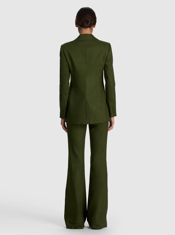 BREANN LINEN BLAZER - DARK FERN image 2 - ALICE + OLIVIA