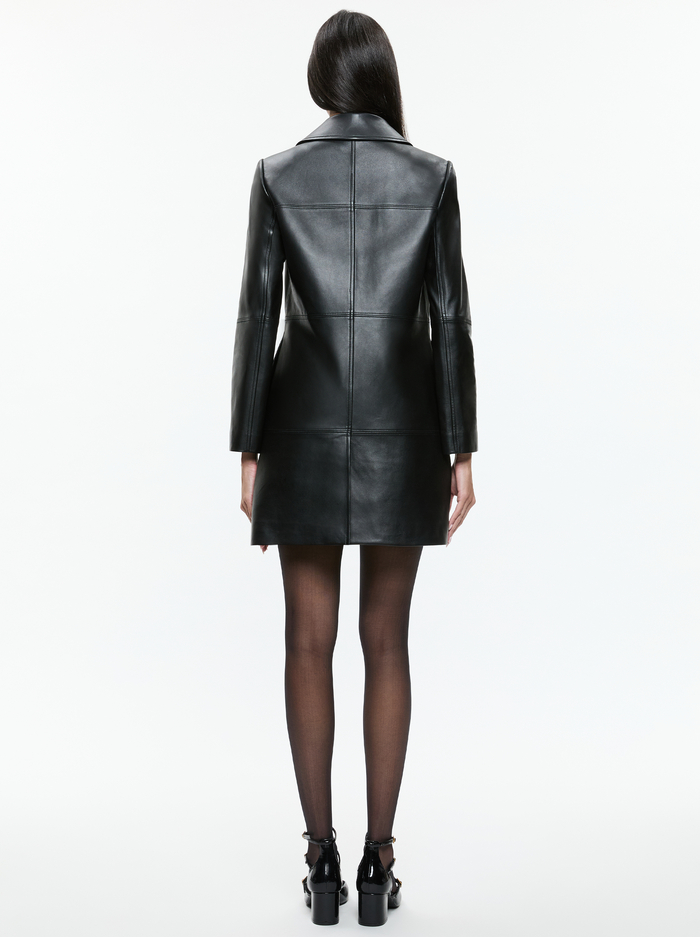 LOGAN LEATHER COAT - BLACK image 2 - Alice And Olivia