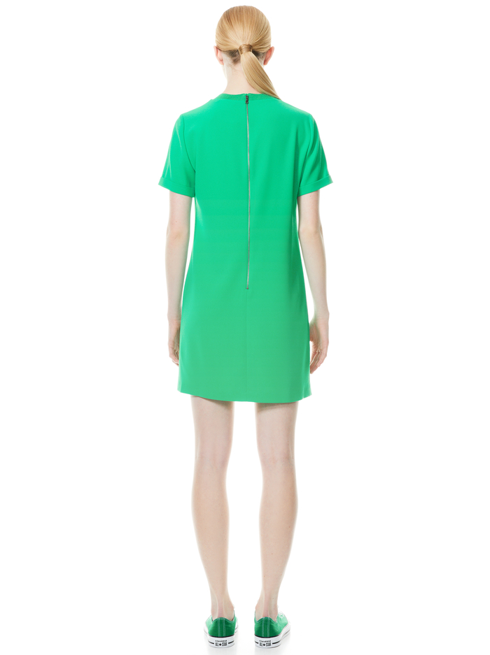 CATALINA ROLL SLEEVE MINI DRESS - MINT KELLY image 1 - ALICE + OLIVIA