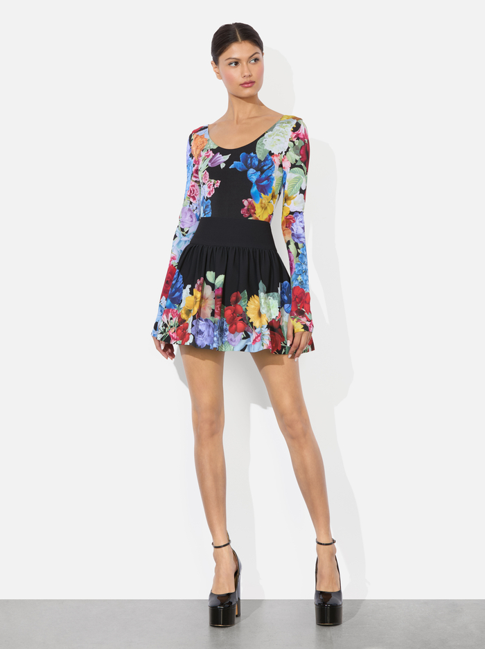 ELLA MINI SKIRT - GARDEN BRUNCH BLACK image 1 - Alice And Olivia
