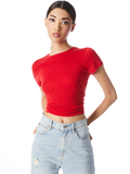 CINDY CROPPED TEE - PERFECT RUBY