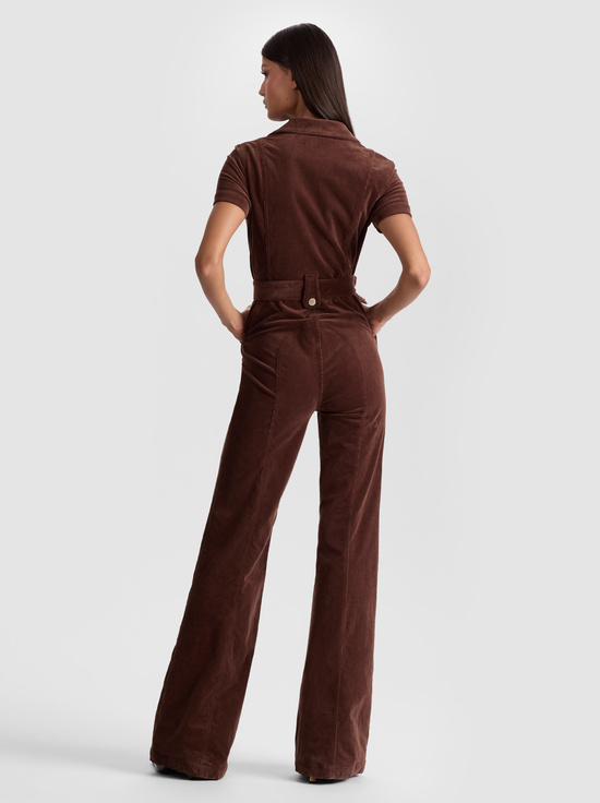 DARK CHOCOLATE-GORGEOUS CORDUROY JUMPSUIT