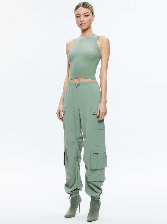 SHARA PARACHUTE CARGO PANT - SAGE image 4 - Alice And Olivia