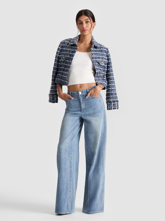 INDIGO-CHLOE CROPPED JACKET