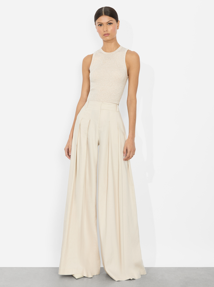 TONITA RIBBED TANK - OATMEAL HEATHER image 4 - Alice And Olivia