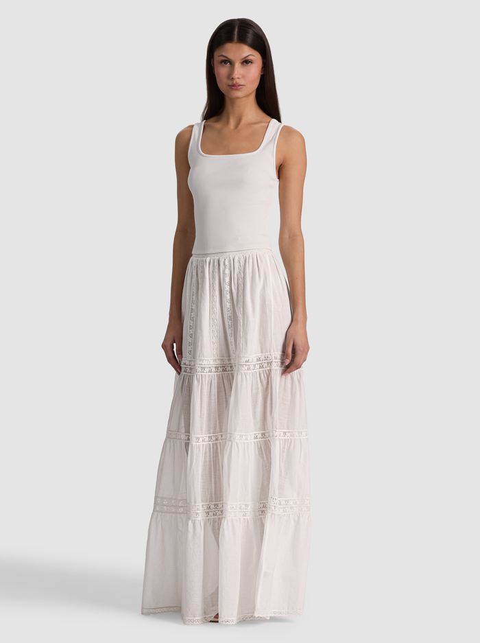DARYN RIBBED TANK - OFF WHITE image 4 - ALICE + OLIVIA