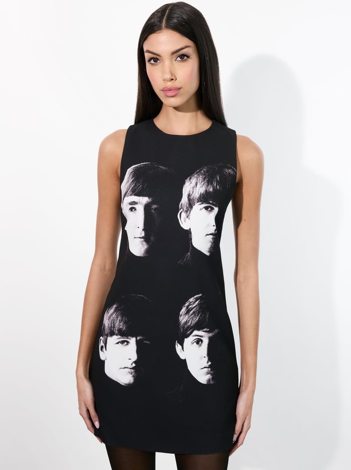 A+O X THE BEATLES CLYDE SHIFT DRESS - FAB FOUR image 4 - Alice And Olivia