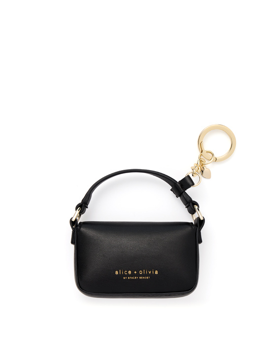 BLACK/OFF WHITE MULTI-STACEFACE ALICIA KEYCHARM