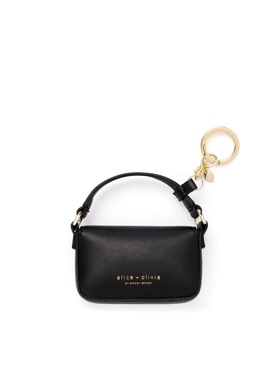 BLACK/OFF WHITE MULTI-STACEFACE ALICIA KEYCHARM