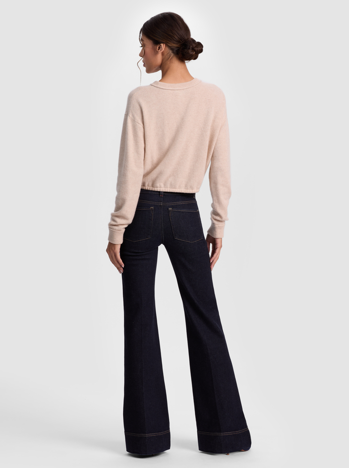 BERNETTA CROPPED DRAWSTRING PULLOVER - OATMEAL HEATHER image 2 - ALICE + OLIVIA