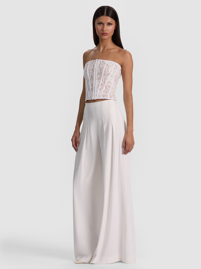 COSETTE LACE CORSET - OFF WHITE/ALMOND image 4 - ALICE + OLIVIA