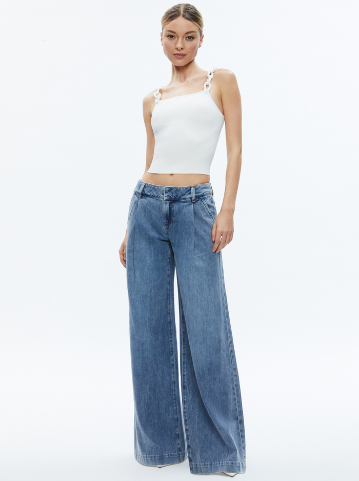 GRETEL LOOPED STRAP TANK - SOFT WHITE image 1 - Alice And Olivia