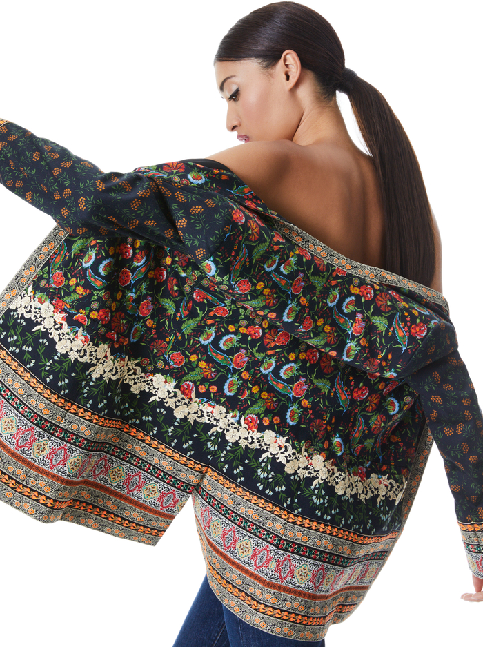 CHRISELLE EMBROIDERED BLAZER - PARADISE image 3 - Alice And Olivia