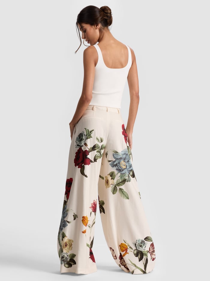 BLAIRE PRINTED LINEN PANT - PROVENCE FLORAL LG image 2 - Alice And Olivia