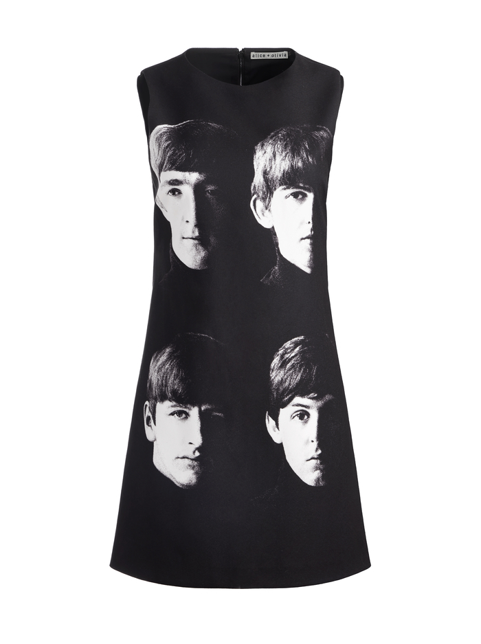 A+O X THE BEATLES CLYDE SHIFT DRESS - FAB FOUR image 6 - Alice And Olivia