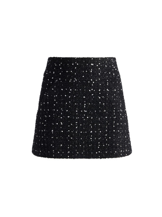 BLACK/WHITE-DONALD MINI SKIRT