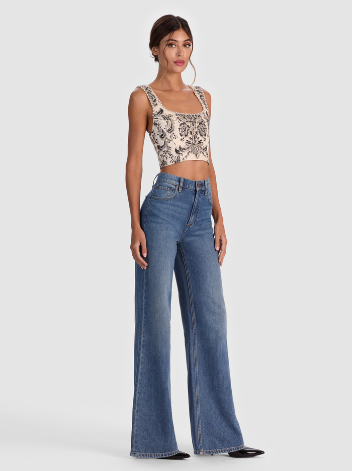 GUINEVERE EMBELLISHED BUSTIER - MOONLIT ROCOCO VANILLA image 4 - Alice And Olivia