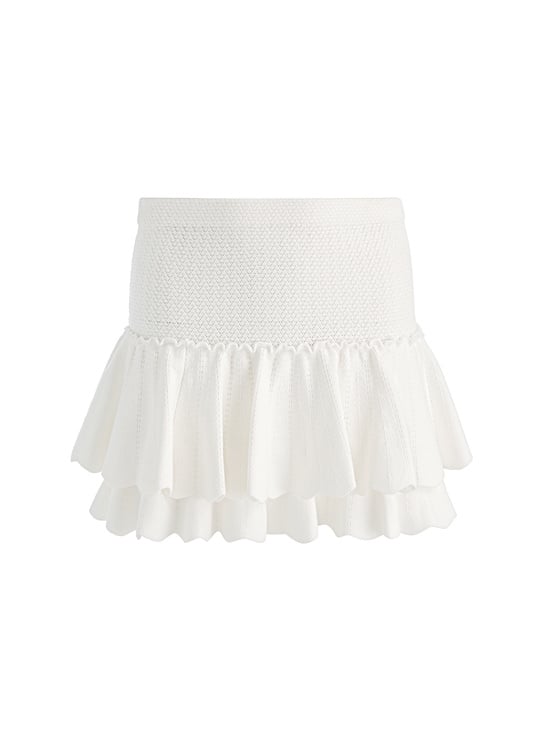 SOFT WHITE-SIYA POINTELLE SKIRT