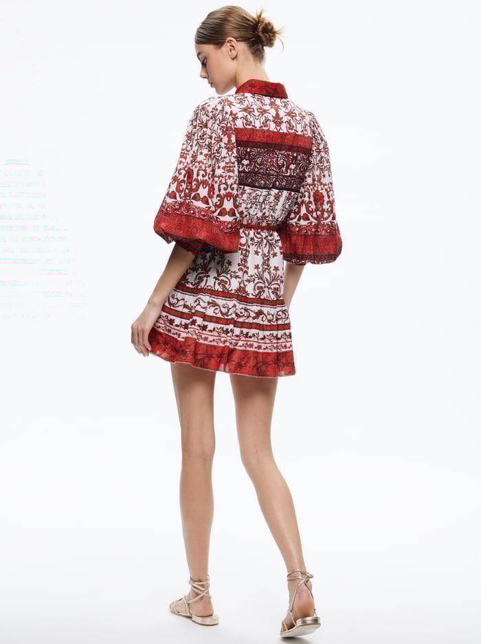TIFFIE PUFF SLEEVE MINI DRESS - FATAL ATTRACTION OFF WHITE image 1 - Alice And Olivia