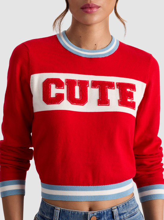 BRIGHT RUBY/MULTI-CAROLANN PULLOVER